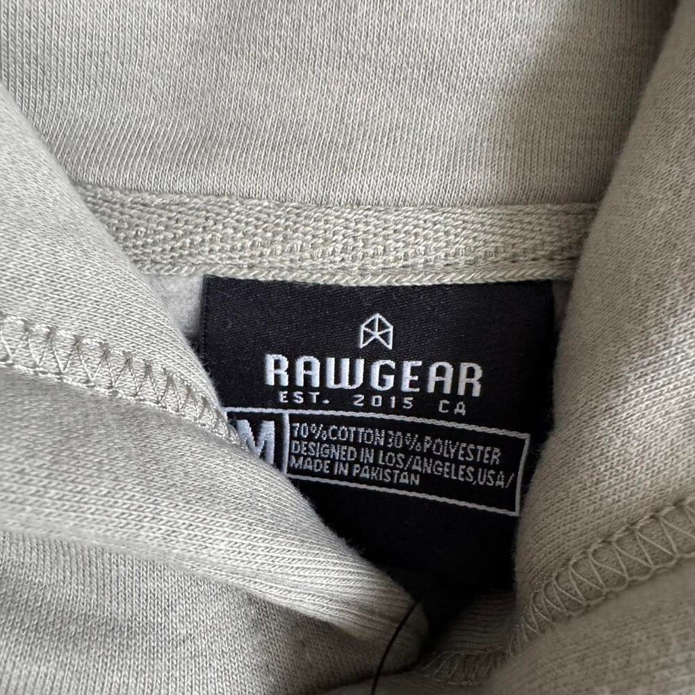 Sage green cropped hoodie sweatshirt Raw gear sz med gorpcore minimalist earthy - Picture 3 of 6